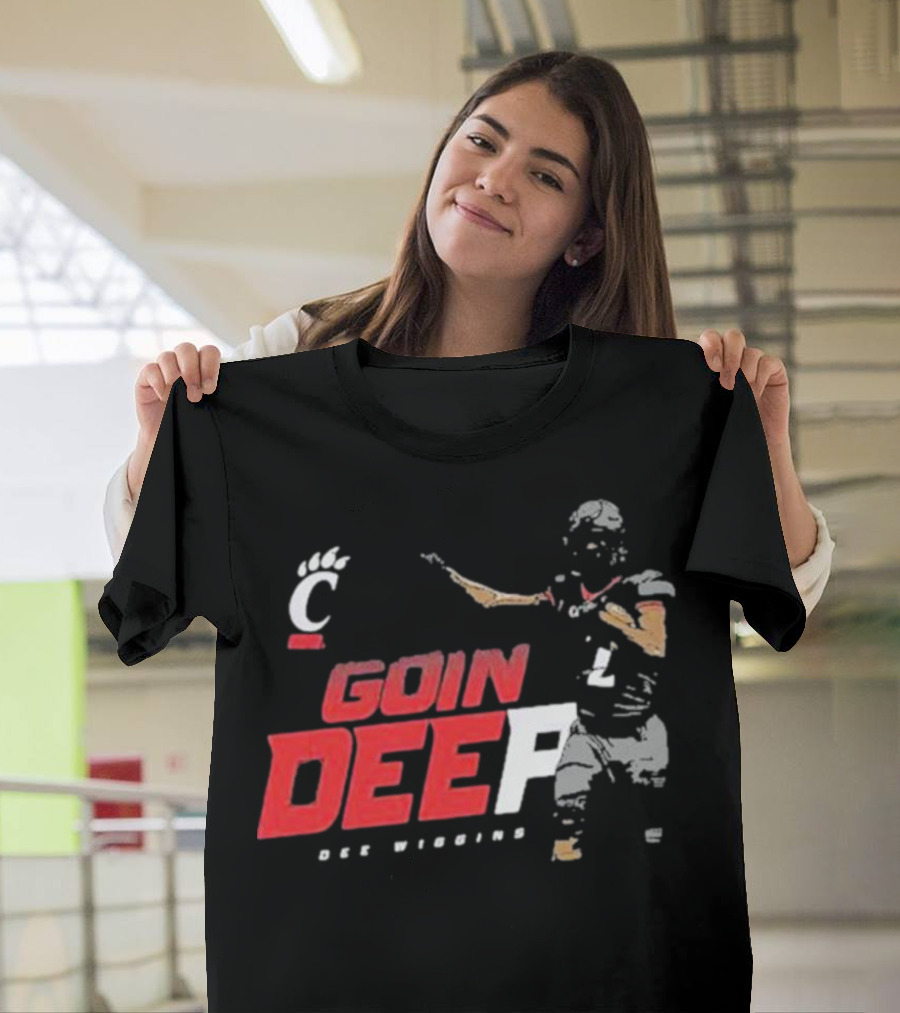 Cincinnati Bearcats Dee Wiggins Goin’ Deep T-Shirt