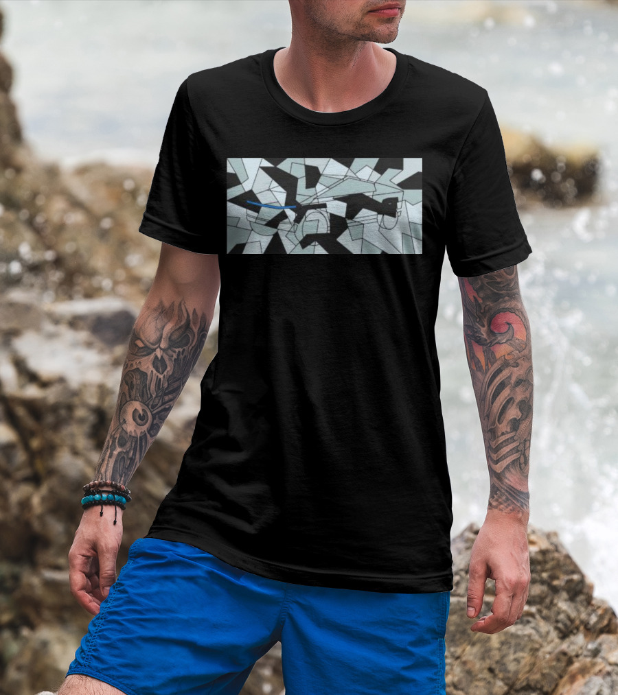 Teslaconomics Cybertruck Camo Geometric T-Shirt