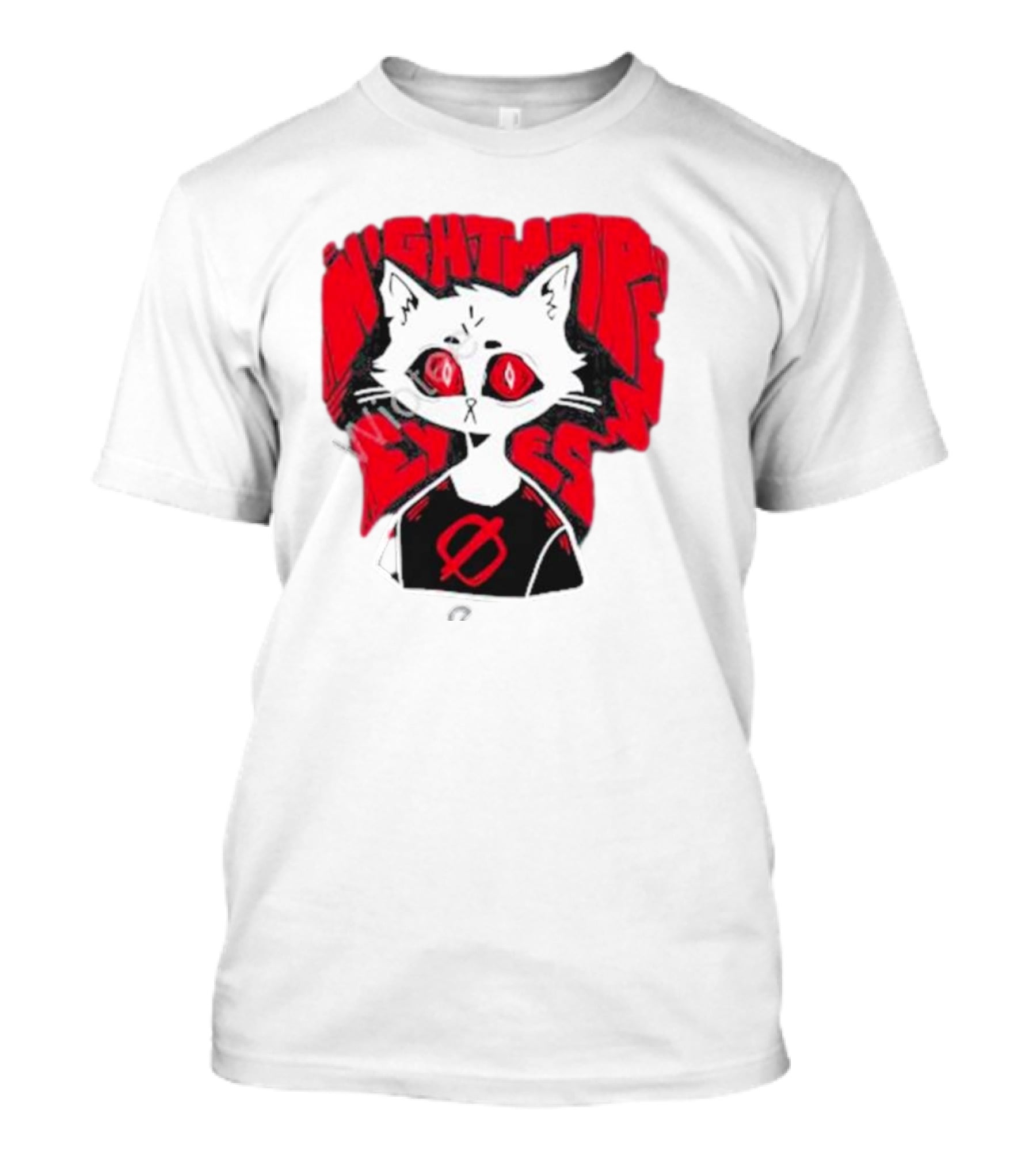 Nightmare Eyes Cat With Red Eyes And Zero T-Shirt