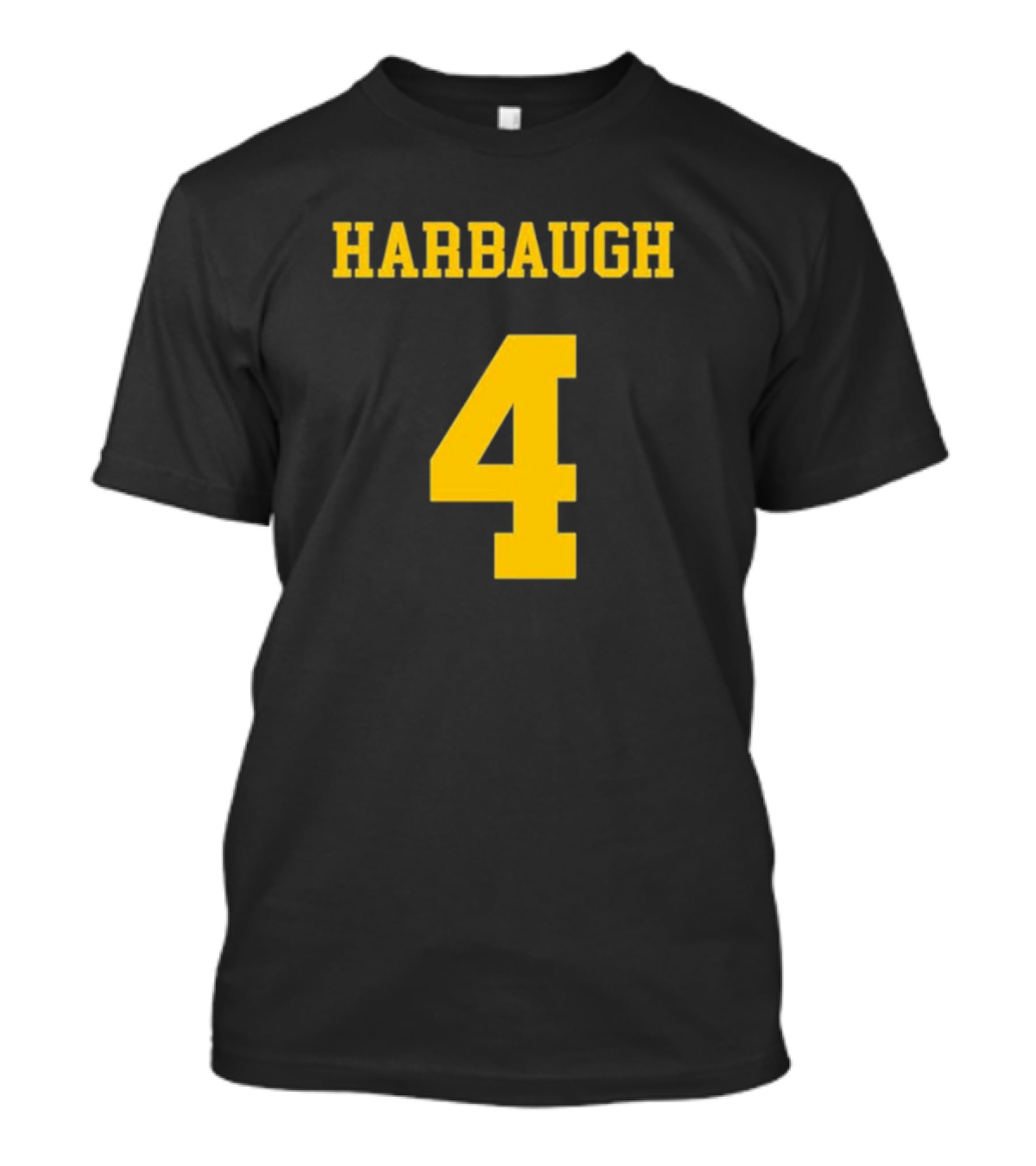 Harbaugh 4 Michigan Football Coach Iconic Jersey Number T-Shirt