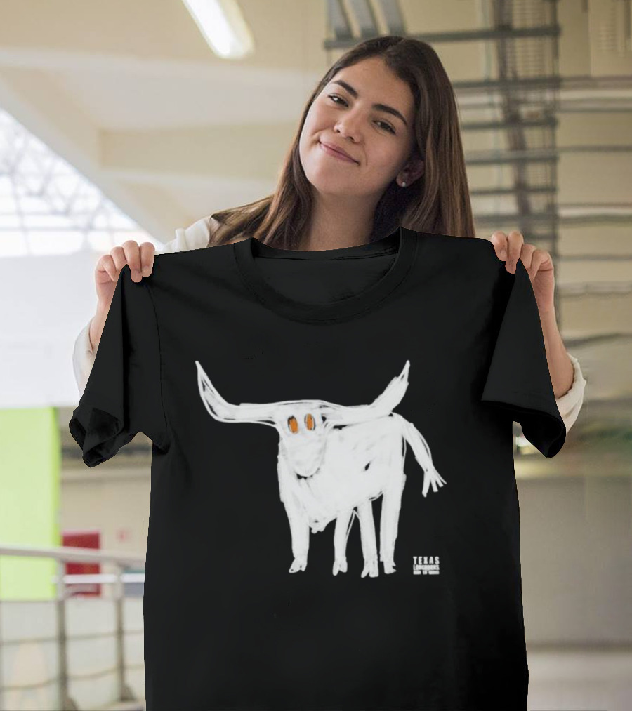 Texas Longhorns For All The Horns Bold White Longhorn T-Shirt