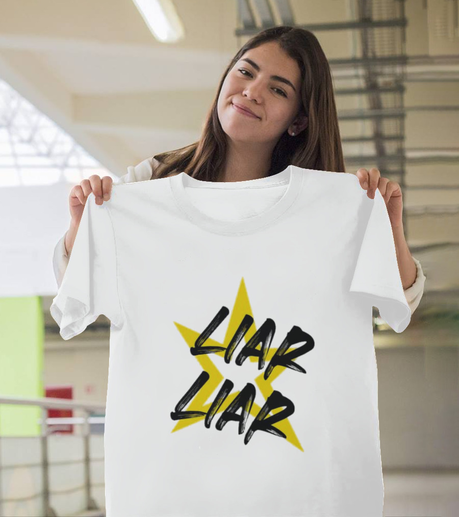 Liar Liar Yellow Star Background T-Shirt