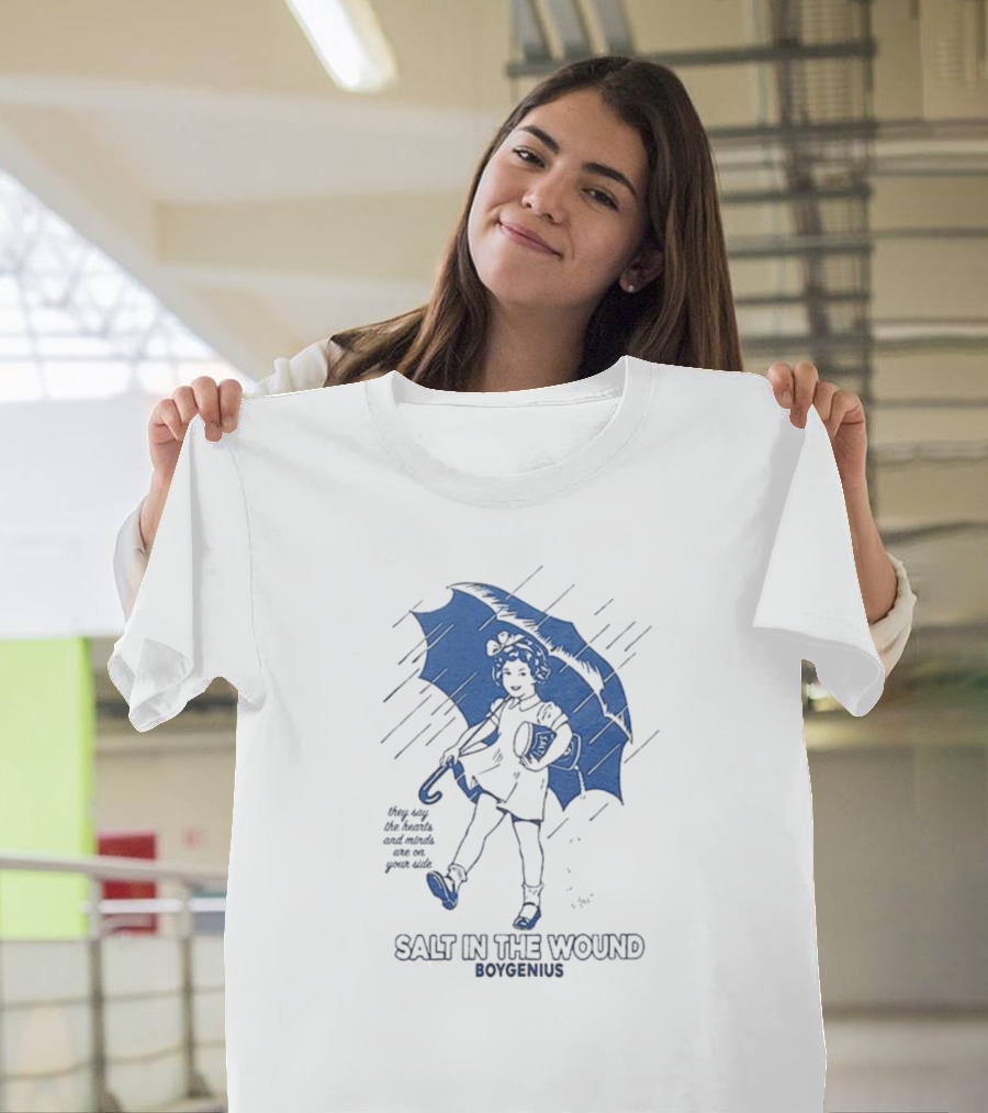 Salt in the Wound Boygenius They Say the Hearts and Minds Are on Your Side Silhouette Umbrella T-Shirt