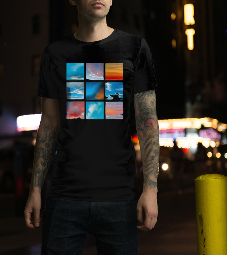 Sunsets And Skies Colorful Sky Panels T-Shirt