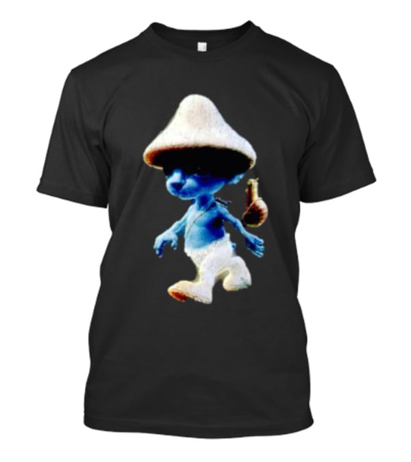 Smurf Cat Funny Mushroom Hat Character T-Shirt