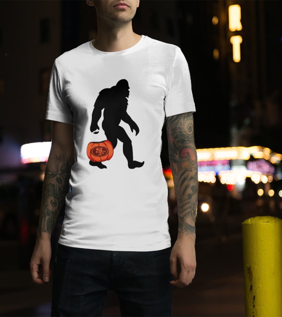 San Francisco 49ers Bigfoot Halloween Pumpkin T-Shirt