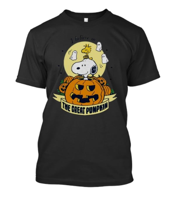 Snoopy And Woodstock I Believe In The Great Pumpkin Halloween Peanuts T-Shirt