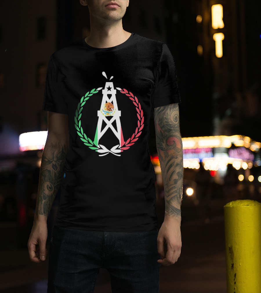 Paul Wall Mexico Flag Oil Rig Emblem T-Shirt