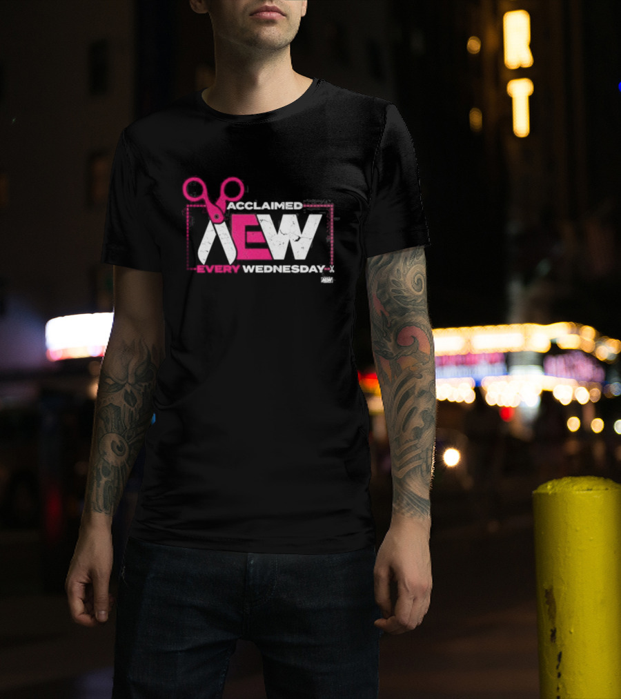 Acclaimed AEW Every Wednesday With Scissors T-Shirt
