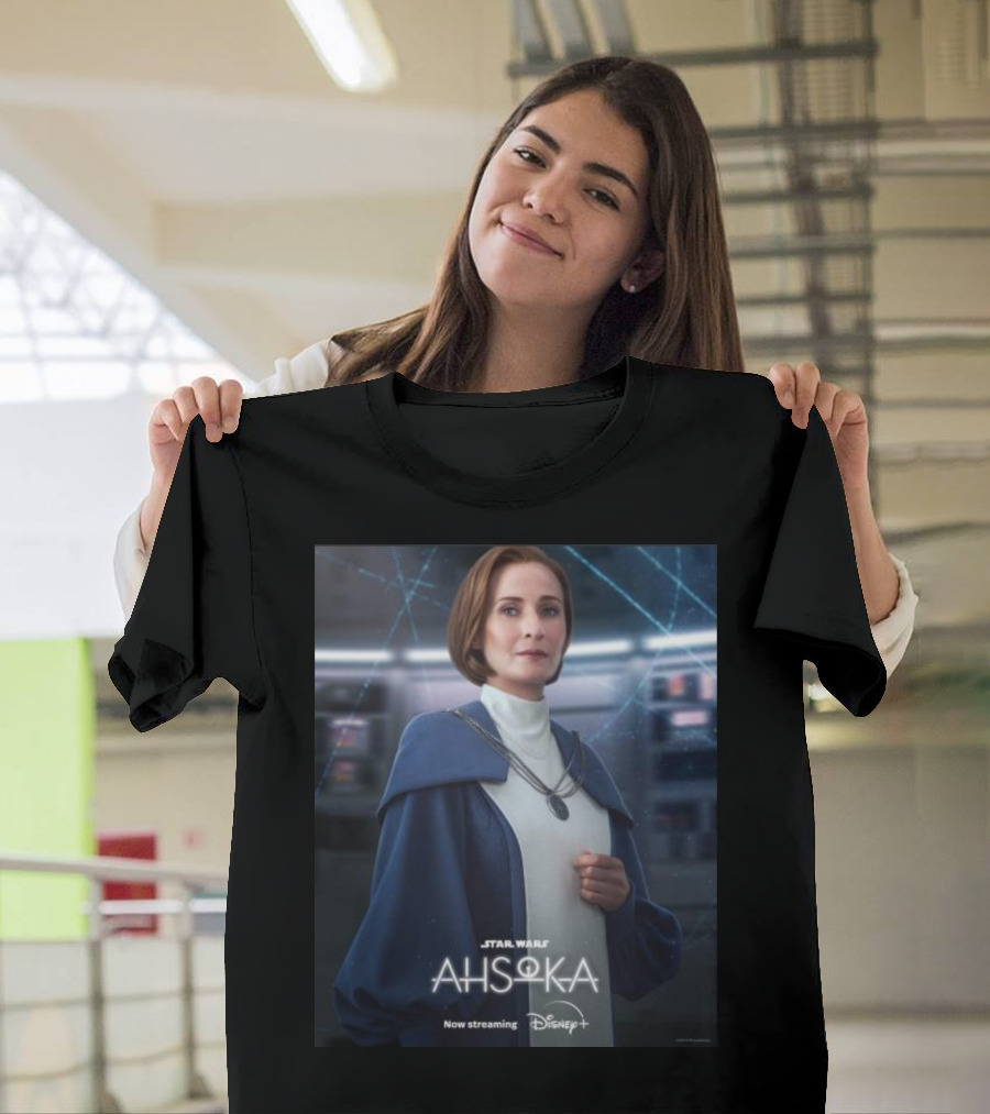 Star Wars Ahsoka Now Streaming Disney Plus Mon Mothma Character T-Shirt