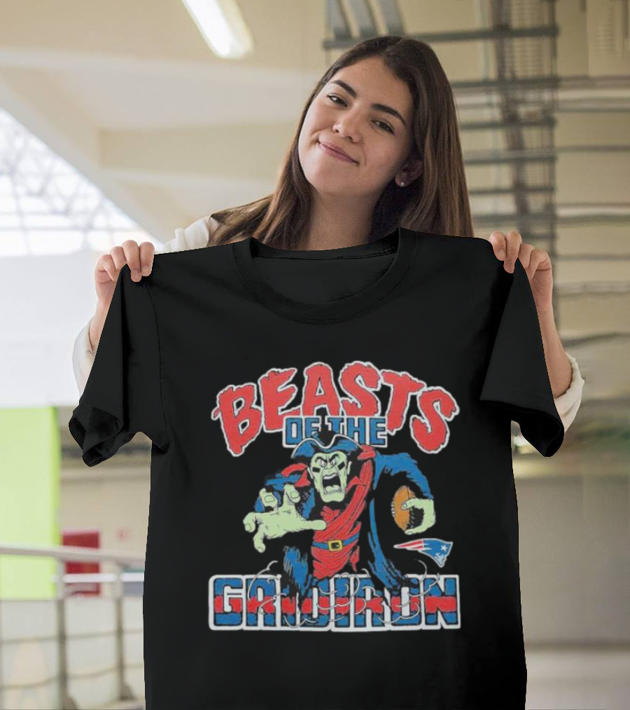 Beasts of the Gridiron New England Patriots Football Monster T-Shirt