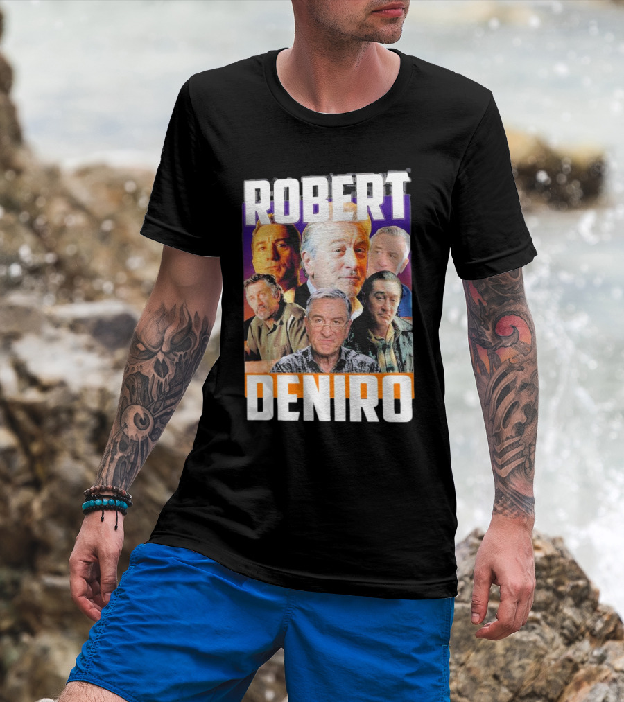 Robert De Niro Iconic Movie Roles Collage T-Shirt