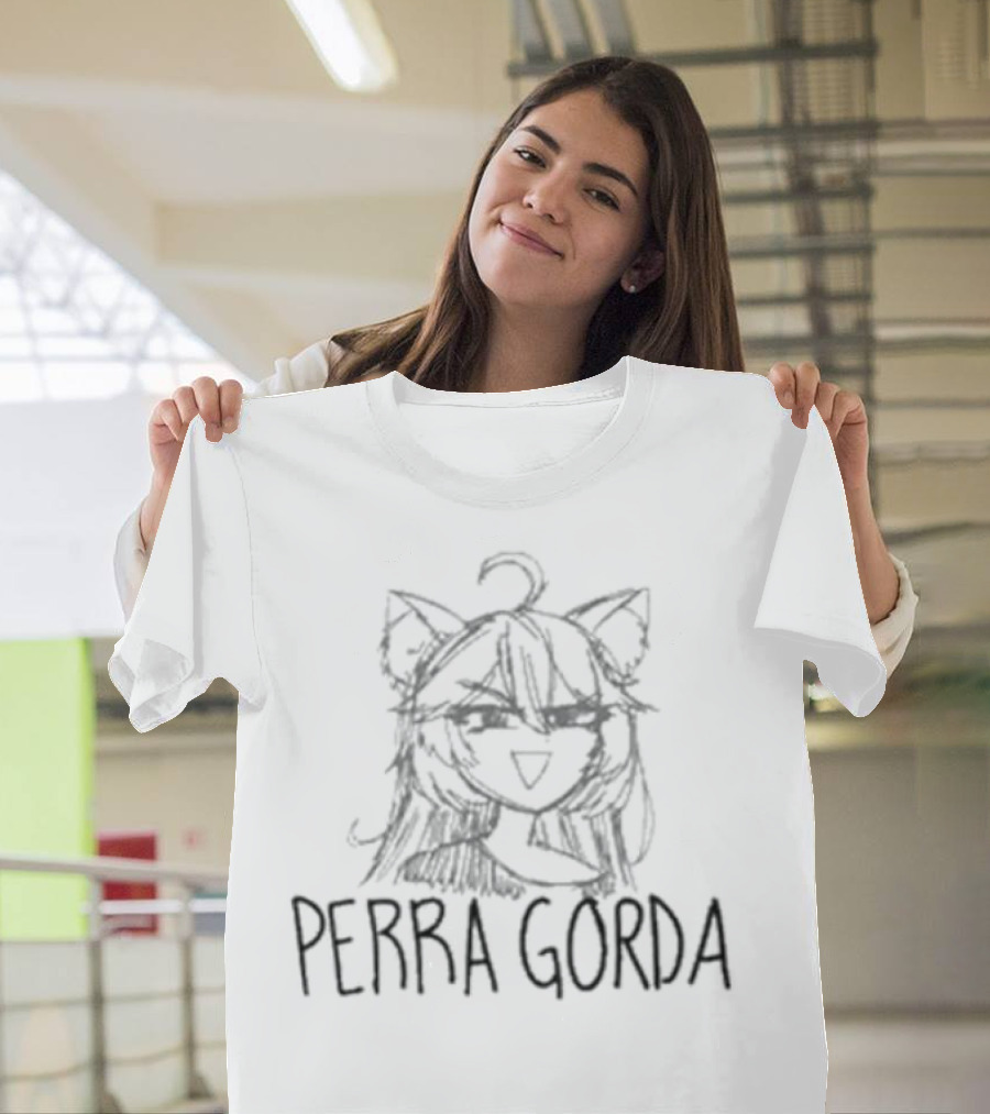 Perra Gorda Anime Catgirl Sketch T-Shirt