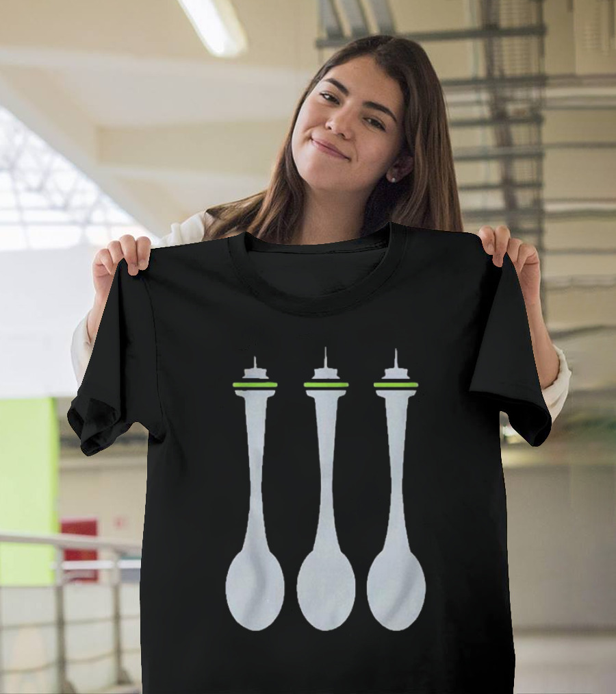 Seattle Spoon Space Needle Trio T-Shirt