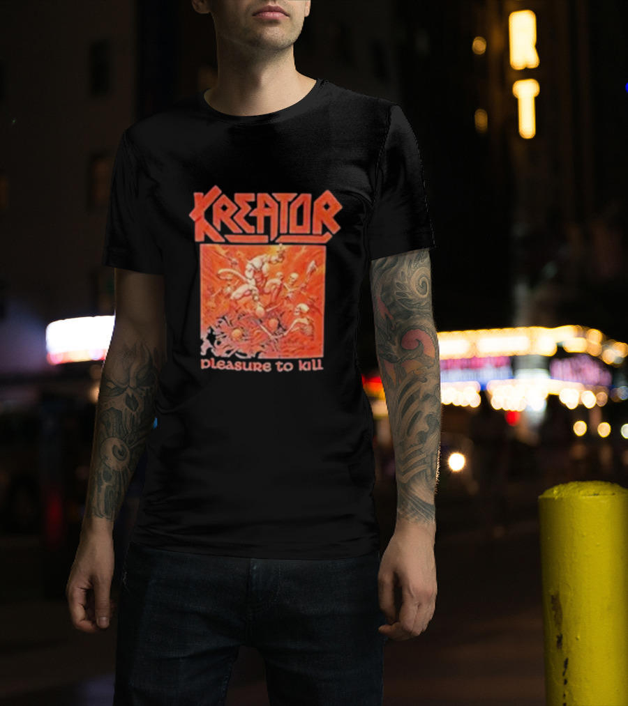 Kreator Pleasure To Kill Album Art Red T-Shirt