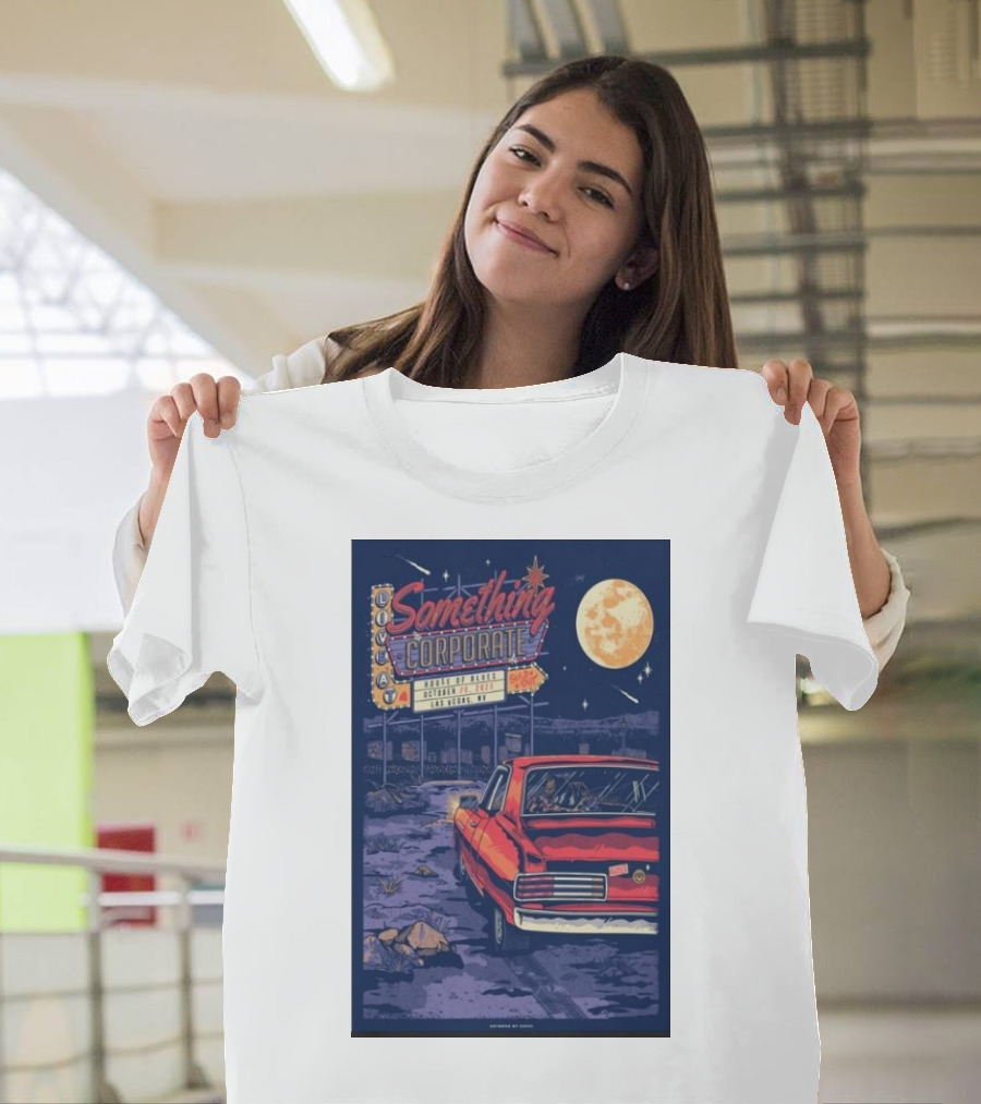 Something Corporate House of Blues October 28 2002 Las Vegas Moonlit Desert Drive T-Shirt