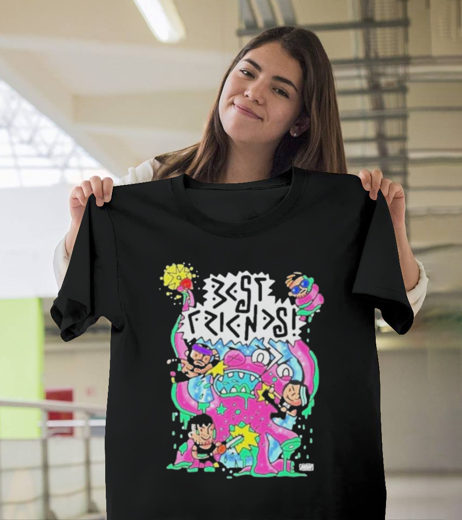 Best Friends Kris Statlander Orange Cassidy Intergalactic Planetary Cartoon Characters T-Shirt