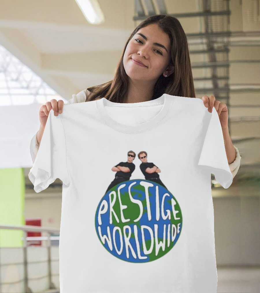 Step Brothers Prestige Worldwide Logo with Characters T-Shirt