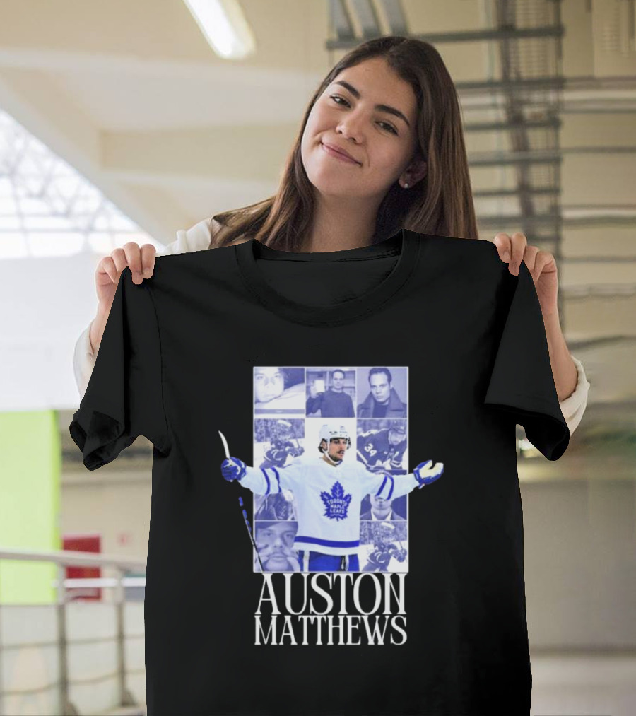 Toronto Maple Leafs Auston Matthews Eras Tour Hockey Collage T-Shirt