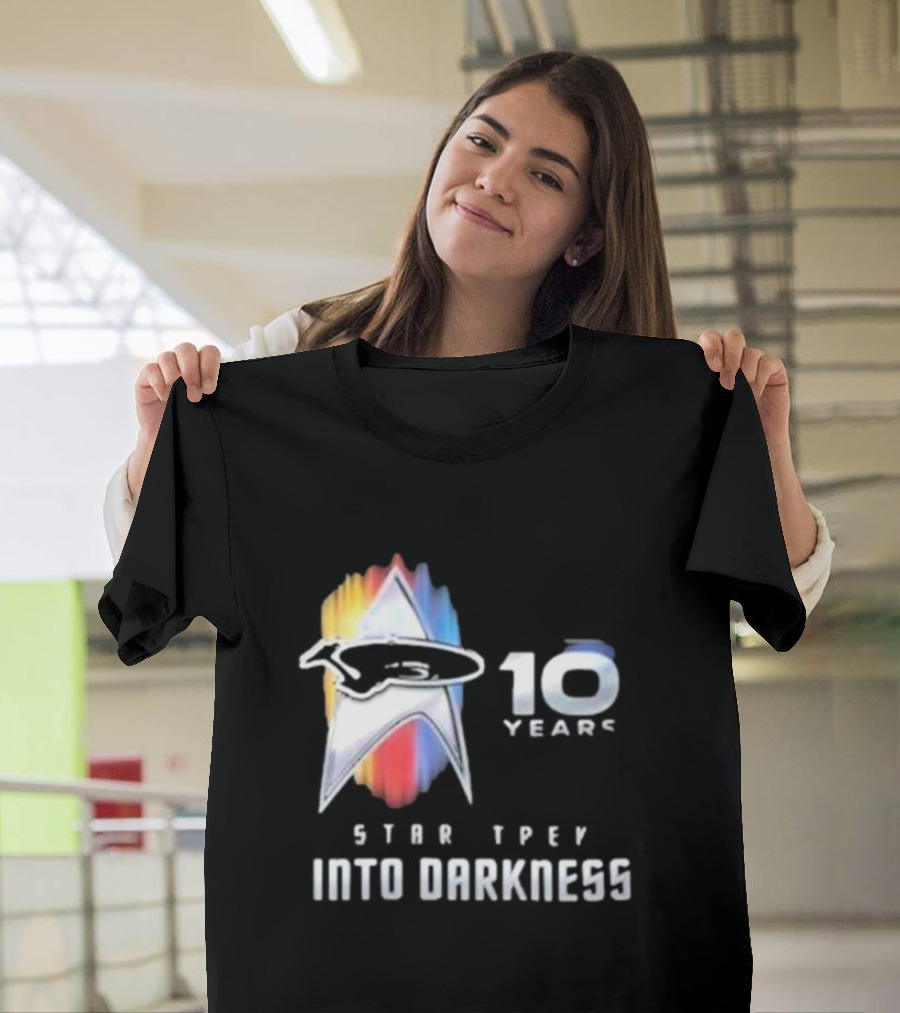 Star Trek Into Darkness 10 Years Anniversary Logo with Iconic Starfleet Insignia T-Shirt