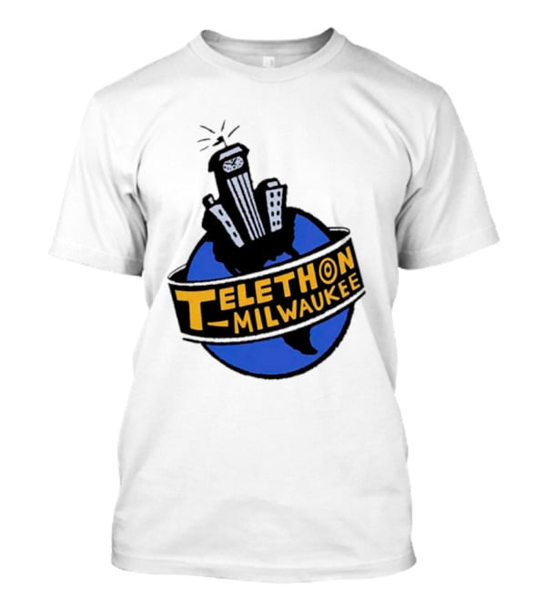 Telethon Milwaukee City Skyline Over Earth T-Shirt