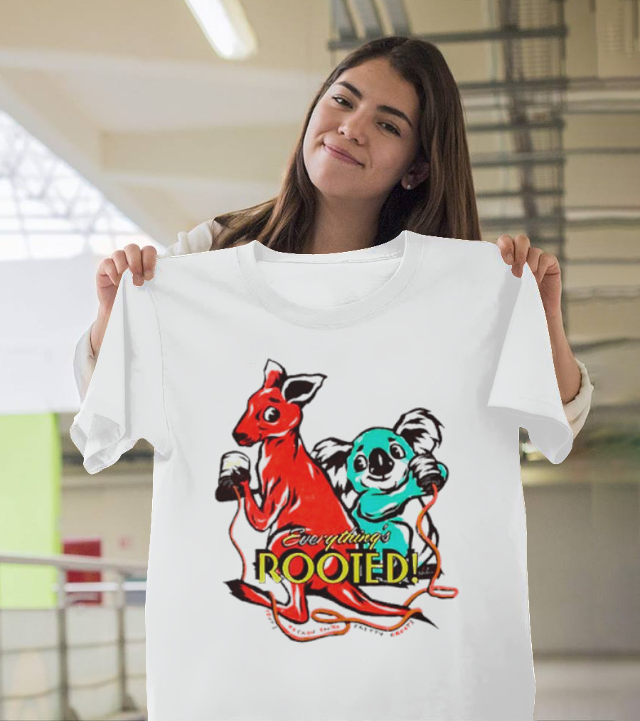 Kangaroo and Koala Everything’s Rooted T-Shirt