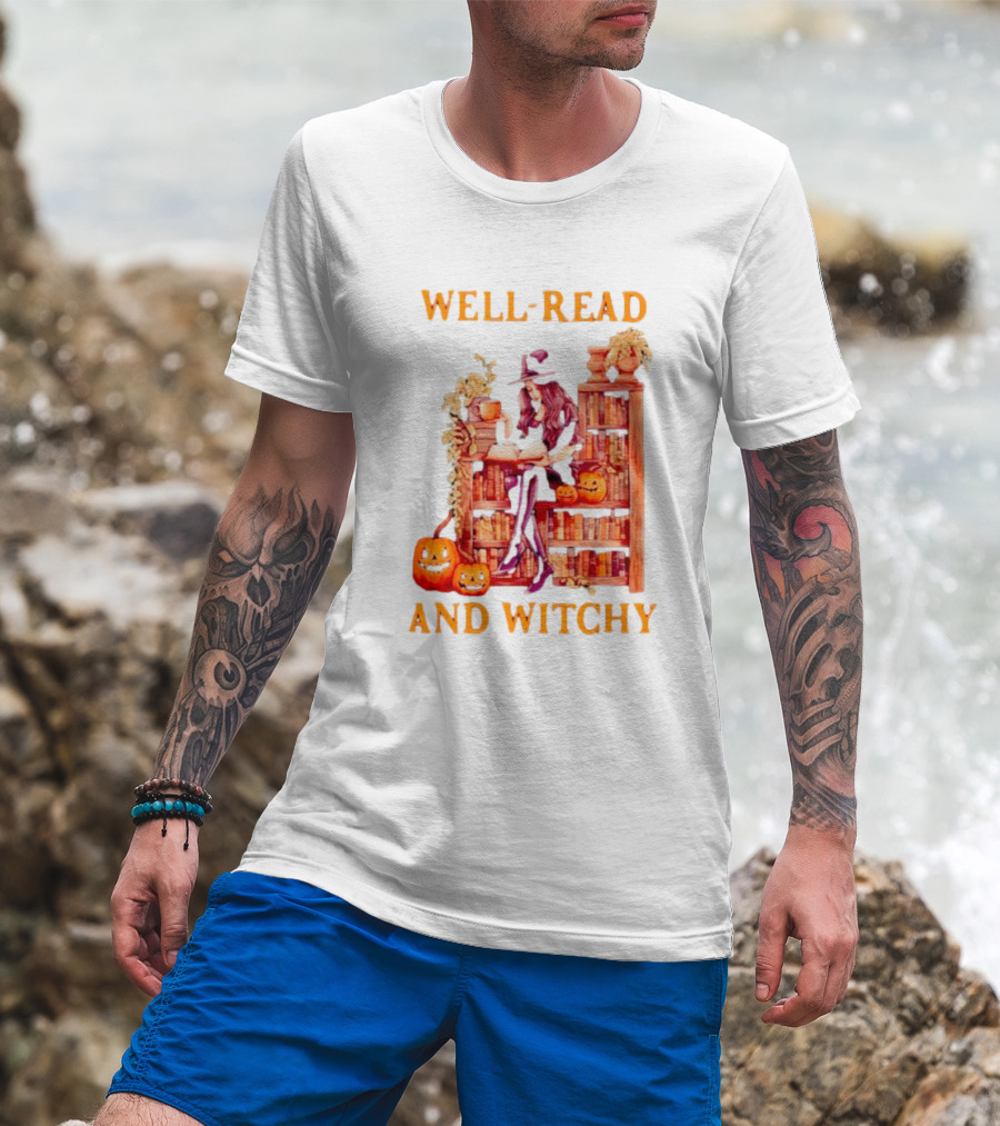 Well-Read And Witchy Halloween T-Shirt