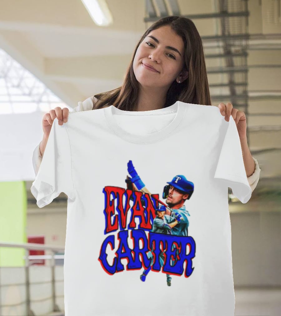 Evan Carter Texas Rangers Baseball Player Image T-Shirt