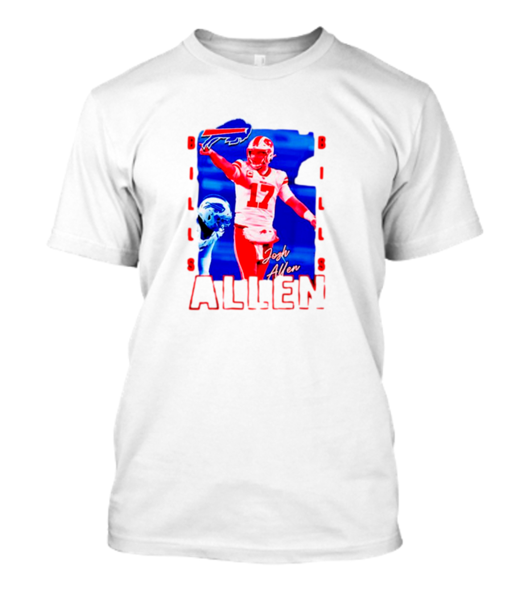 Josh Allen Buffalo Bills NFL Quarterback Iconic Play Action Image T-Shirt