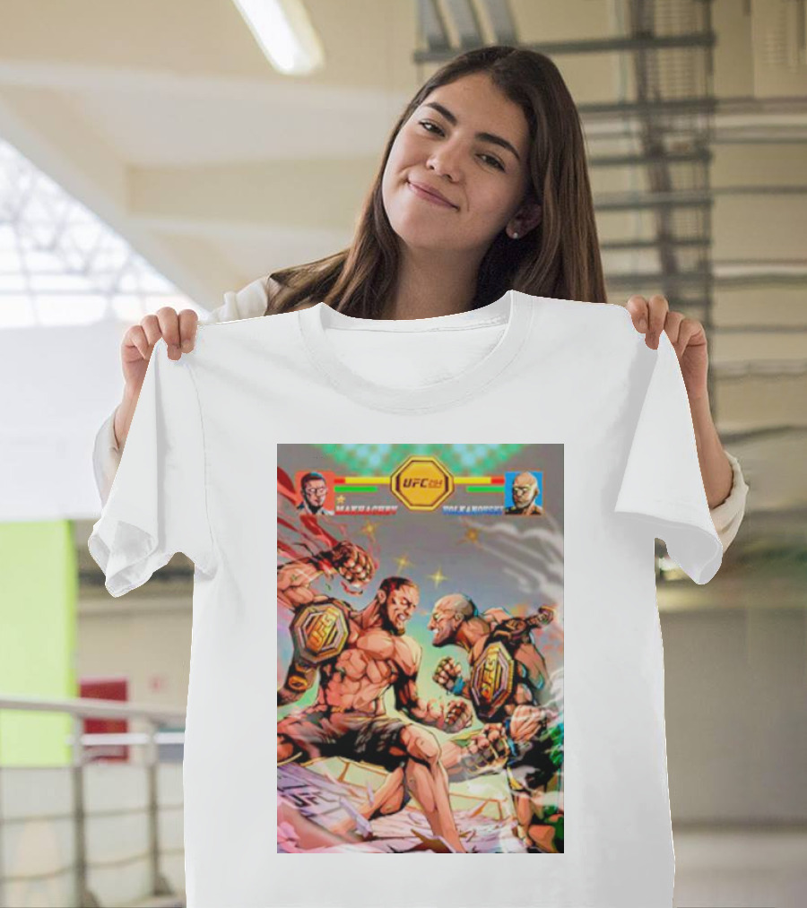 Makhachev vs Volkanovski UFC 294 Showdown Champion Belts Combat T-Shirt