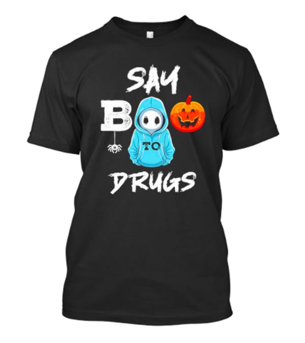 Red Ribbon Week Awareness Say Boo To Drugs Halloween Pumpkin T-Shirt
