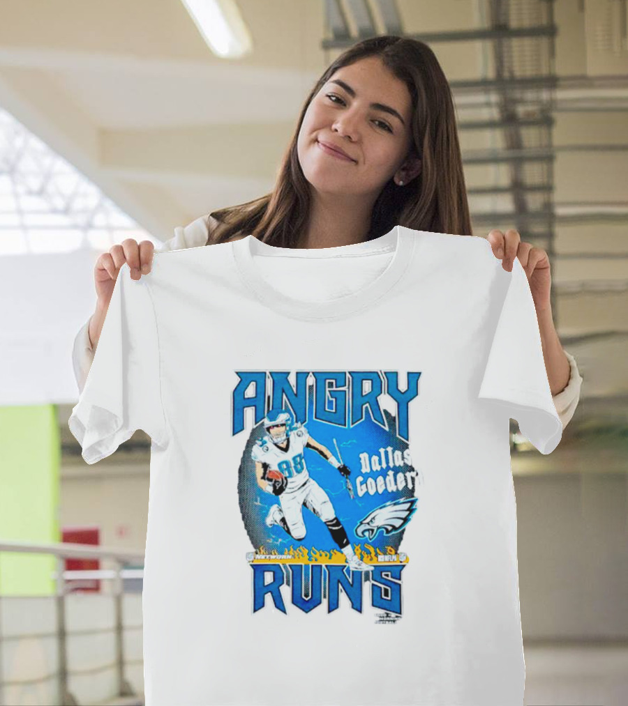 Angry Runs Dallas Goedert Philadelphia Eagles T-Shirt