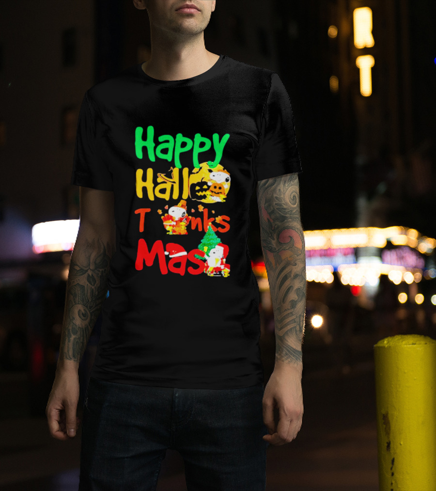 Happy Hallo Thanks Mas Snoopy Holiday T-Shirt