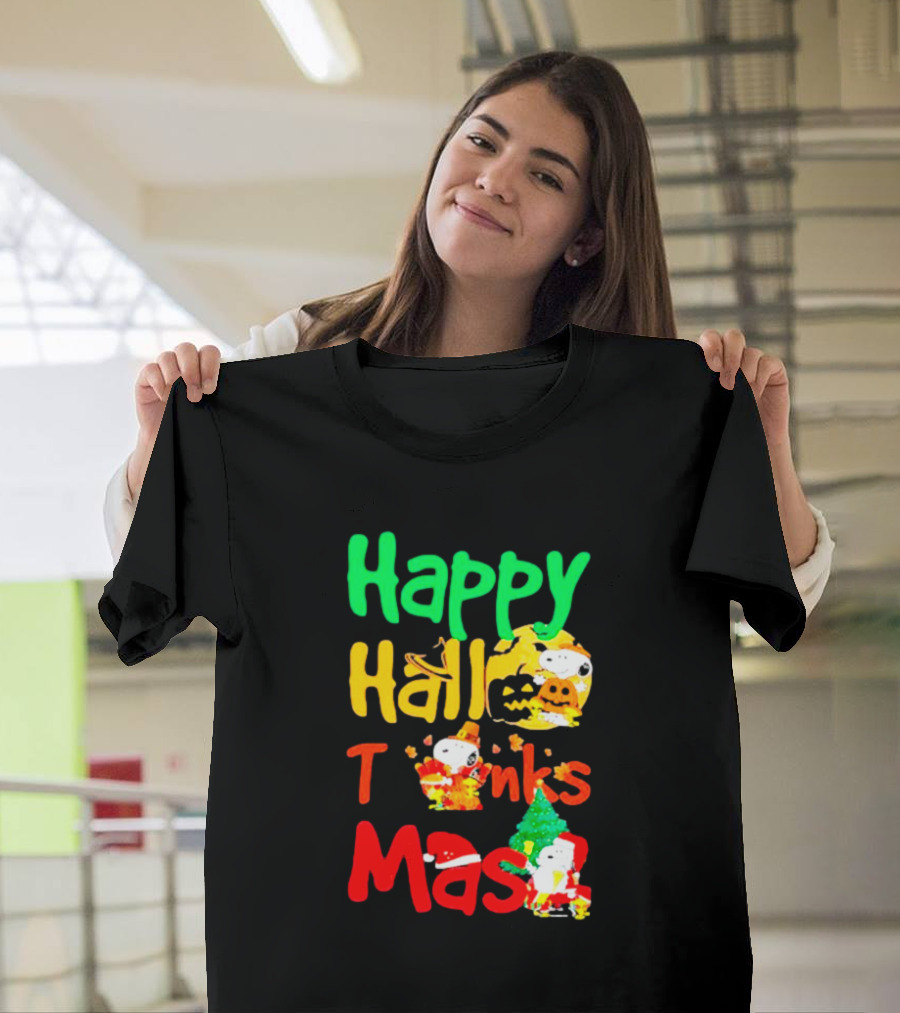 Happy Hallo Thanks Mas Snoopy Holiday T-Shirt