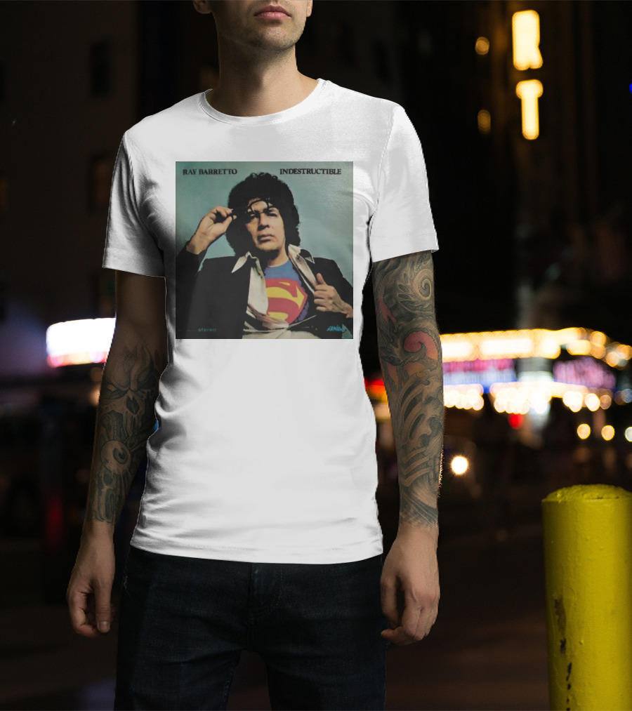 Ray Barretto Indestructible Superman Album Cover T-Shirt