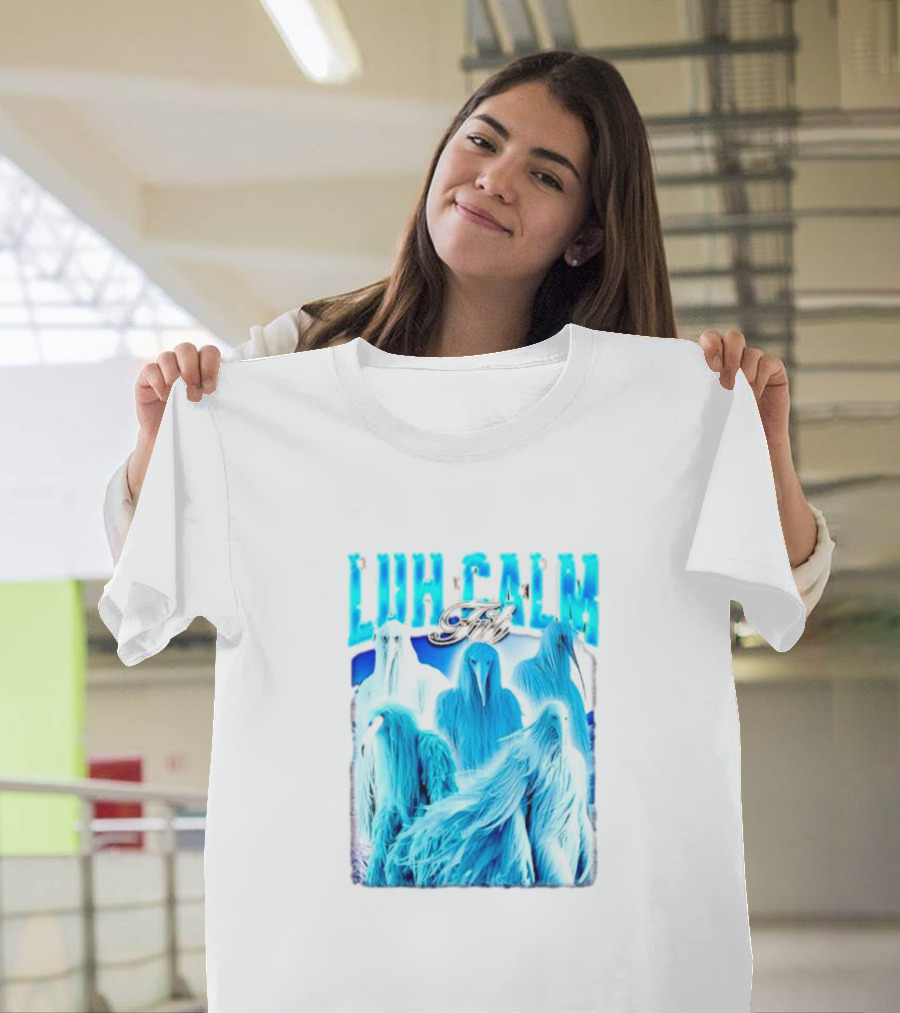 Luh Calm Fit Film Blue Abstract Figures T-Shirt