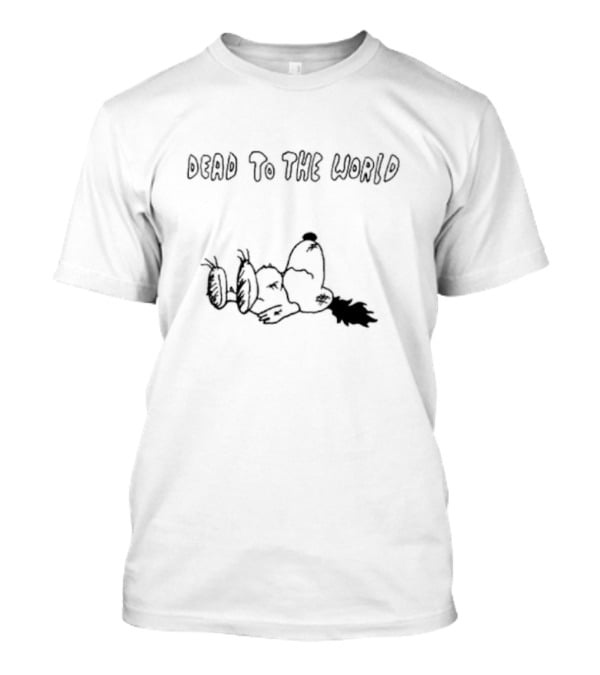 Snoopy Dead To The World Peanuts Comic Character Sleeping T-Shirt