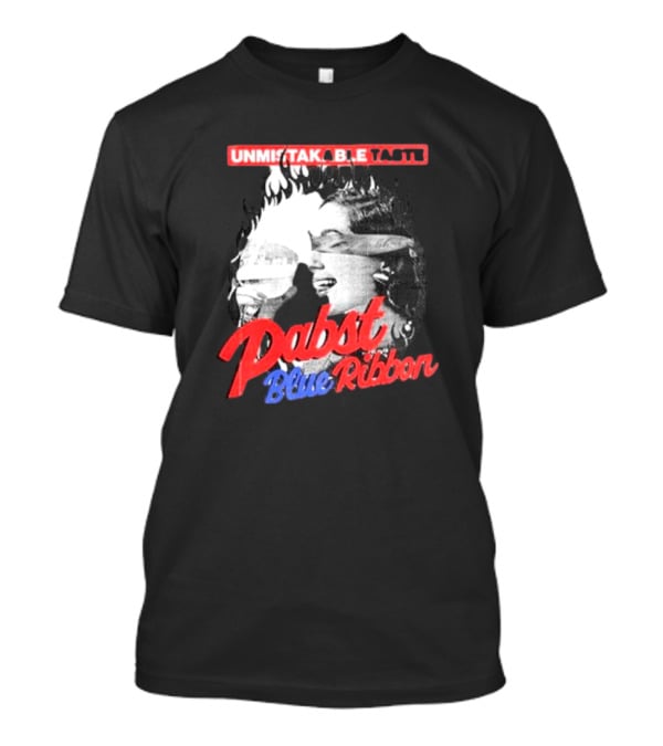 Unmistakable Taste Pabst Blue Ribbon Fiery T-Shirt