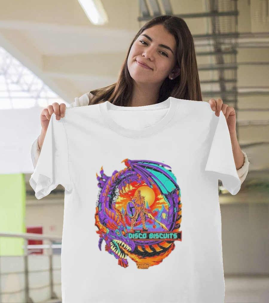 The Disco Biscuits Flyland Neon Dragon Knight Adventure T-Shirt