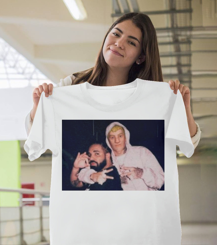 Drake x Jonesy Friends Collaboration Image with Rapper and Fortnite Character T-Shirt