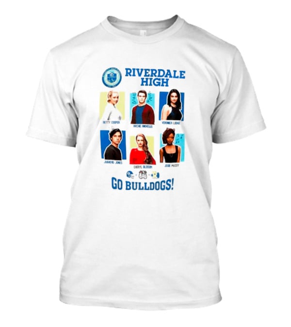 Riverdale High Yearbook Photos Archie Betty Veronica Jughead Cheryl Josie Go Bulldogs T-Shirt