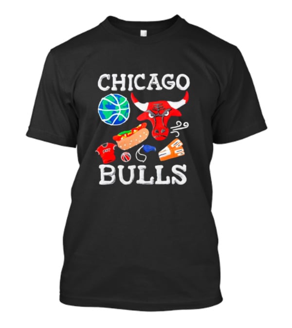 Chicago Bulls NBA Claymation Hot Dog Basketball Jersey Sneaker T-Shirt