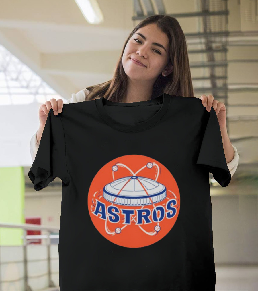 Astros Houston Baseball Retro Dome Circle T-Shirt