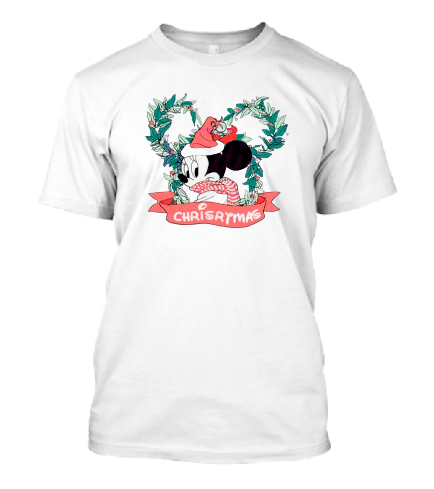 Minnie Mouse Christmas Wreath Chrisrmas Holiday Magic T-Shirt