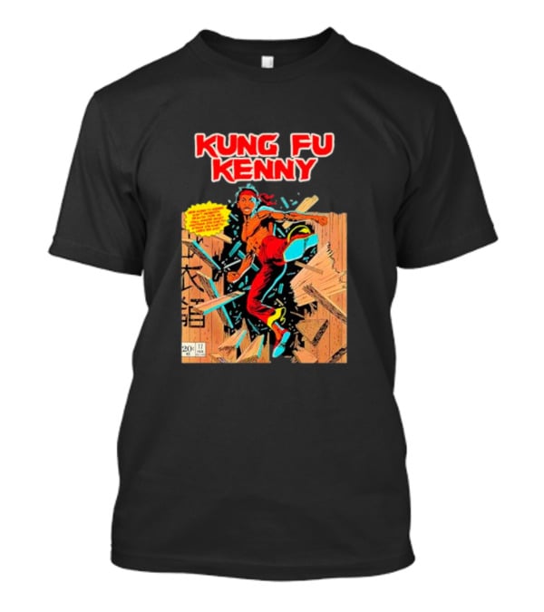Kung Fu Kenny Comic Style Action Kick T-Shirt