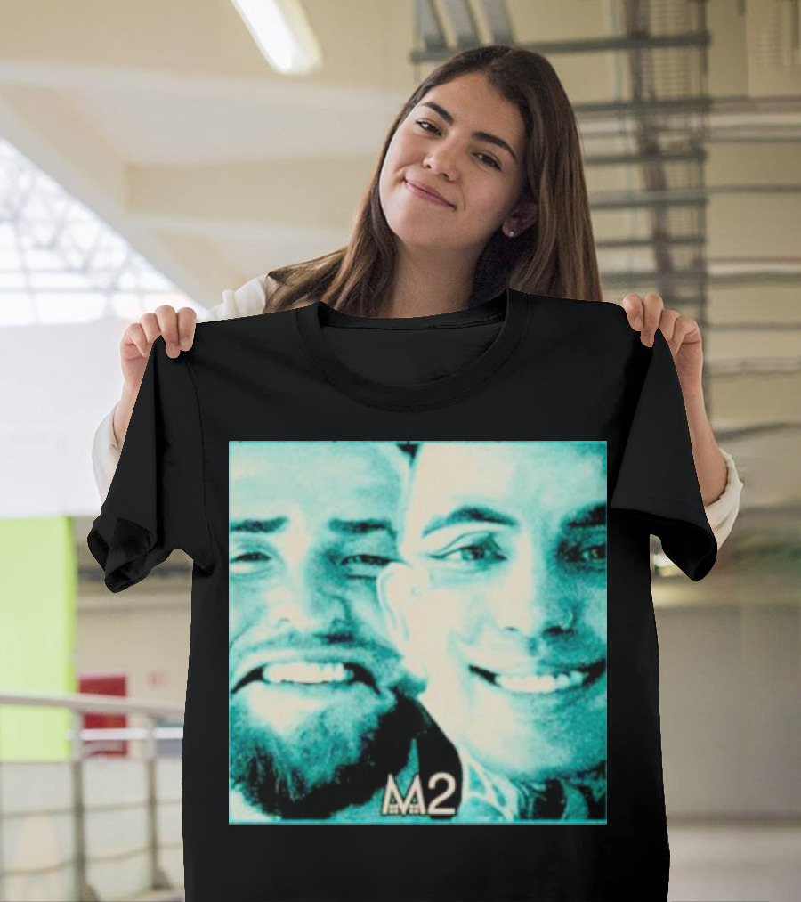 Mansionz M2 Album Cover Image with Smiling Duo T-Shirt