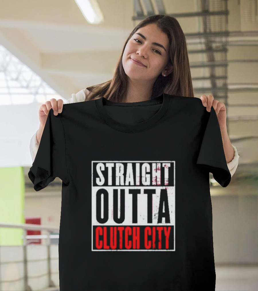Straight Outta Clutch City Vintage Bold Lettering T-Shirt