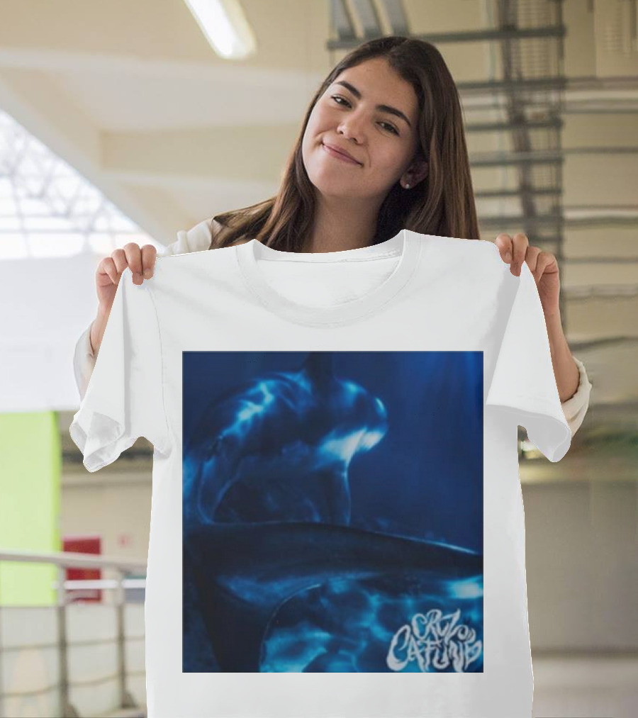 Cruz Cafune Blue Shark Ocean Scene T-Shirt