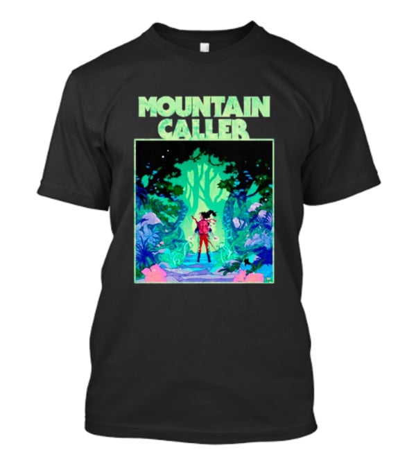 Mountain Caller Green Leaves Enchanted Forest Explorer T-Shirt