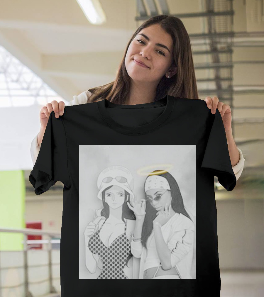 Aaliyah x Nico Robin One Piece Halo Bandana Duo T-Shirt